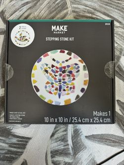 DIY mosaic cement stepping stone kit Make Market Art Craft