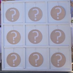 Gender Reveal Tic Tac Toe Board With Tokens 