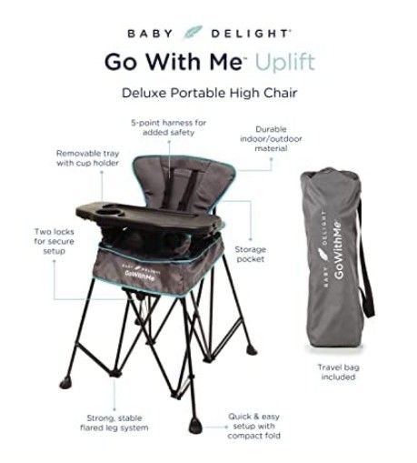 baby delight go with me uplift deluxe portable high chair