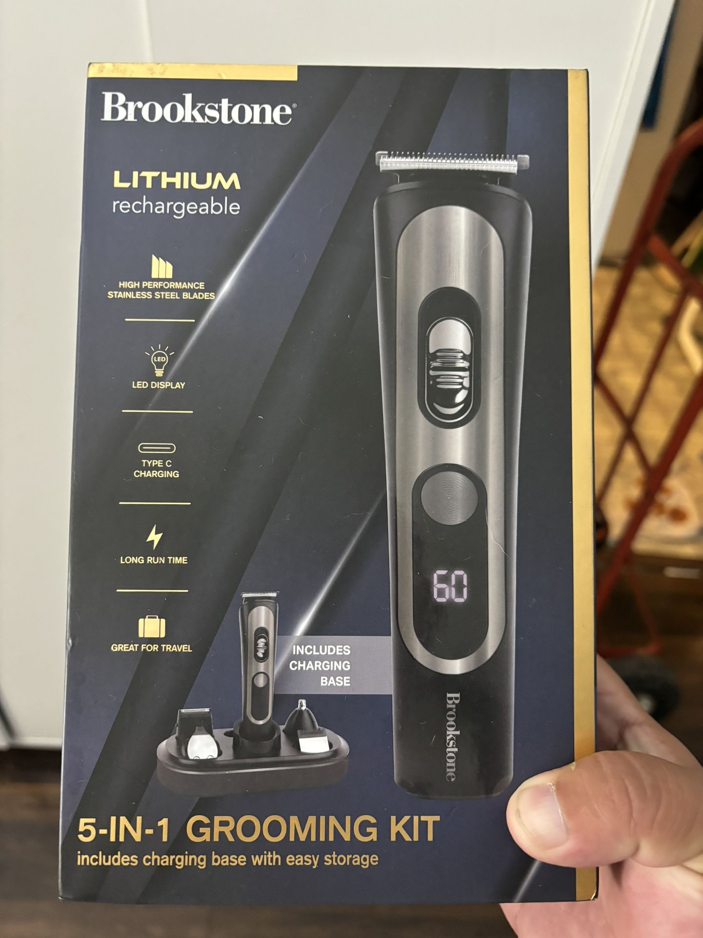 Brookstone Lithium Rechargeable 5 In One Grooming Kit
