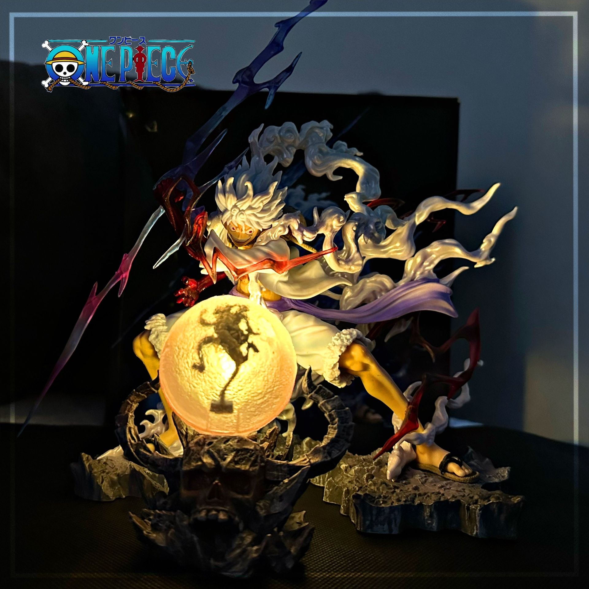 ONE PIECE Nika Gear 5 Sun Luffy lightning Haki statue Anime figure doll