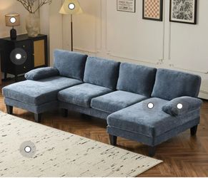 Brand New Ktaxon 111” U-Shaped Sectional Sofa – Factory Sealed