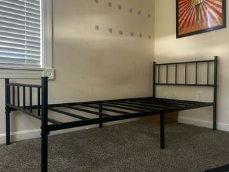 Sleek Black Twin XL BED-FRAME