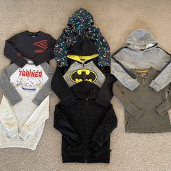 Assorted Boys Long Sleeves, Hoodies, And Jacket (Sizes XS to M) See Details