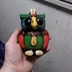 Antique Clay Owl Whistle 