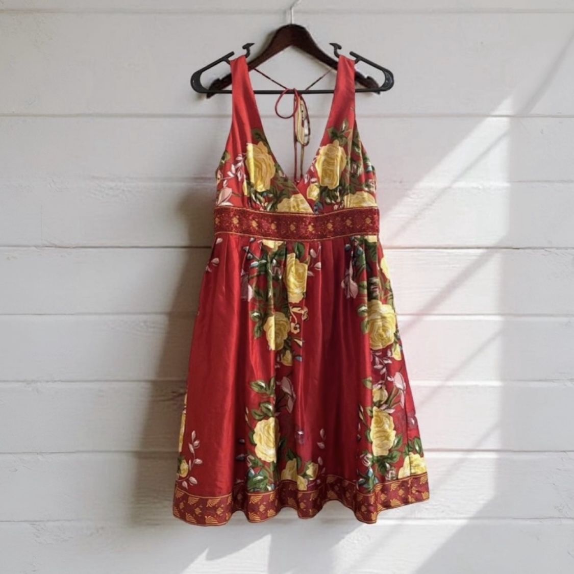 Floral Red Y2K Dress