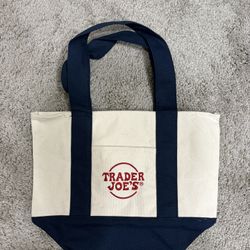 Mini Trader Joe’s Canvas Bag (Blue)