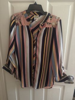 Fig and Flower Multicolor Striped Blouse