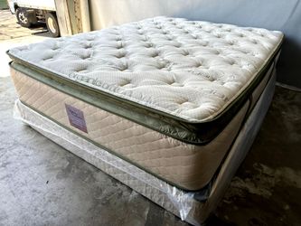 King Organic Elite Superior Hybrid Cool Gel Memory Foamm Pillow Top 14inch Matres