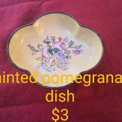 Painted Pomegranate Dish