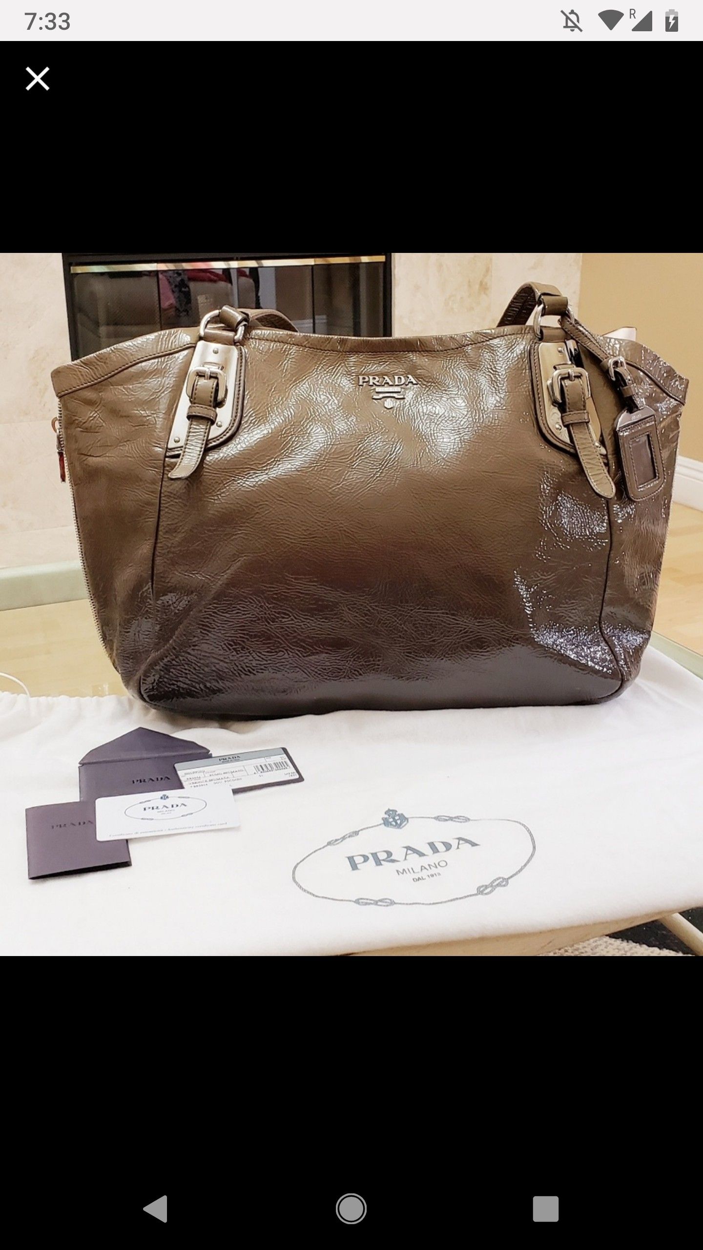 AUTHENTIC PRADA VERNICE SFUMATA LARGE BAG IN EXCELLENT CONDITION!