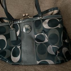 Coach Purse - Teal carryall