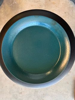 Vintage Mid-Century Bennington Potters Dinner Plate #1629 – Teal / Blue