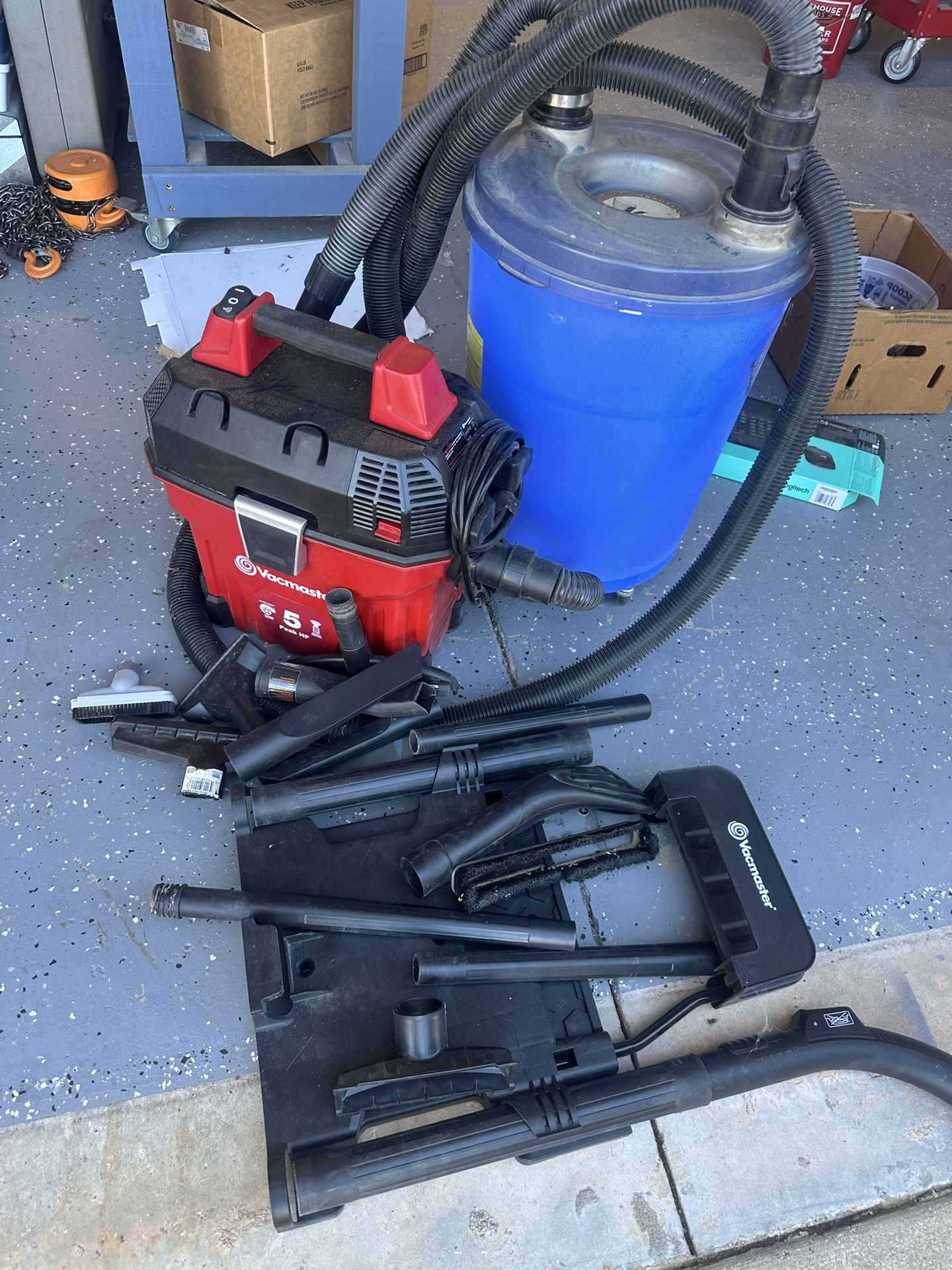 shop vac with dust collector setup