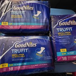 Goodnites Boys & Girls Disposable Insert Refills Size Small/Medium 18 Count 