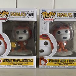 Funko Pop Animation Peanuts Space Astronaut Snoopy And Woodstock 1679 Toy Collectible Figure Limited Edition Comics Cartoon Anime Classic Vintage