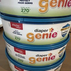 Four Playtex  Diaper Genie Refills 