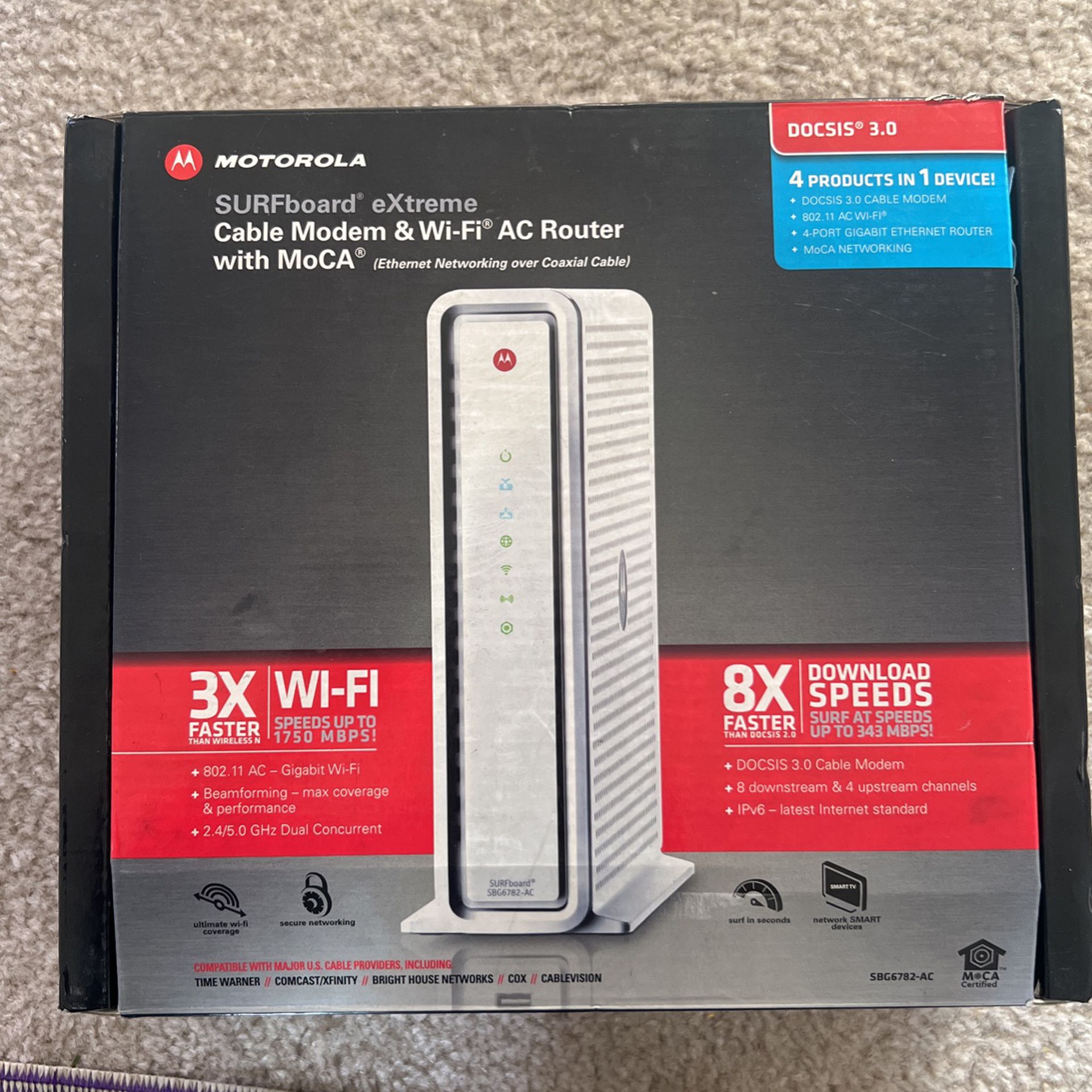 Motorola cable Modem & Wi-Fi Ac Router