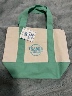 Mini Trader Joe’s Pastel Tote Green