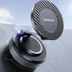 Jononser Suction Phone Mount for Car Dashboard/Windshield - 360°Adjustable Magnetic Phone Holder for Car, Foldable Car Phone Holder for iPhone 17/16/1
