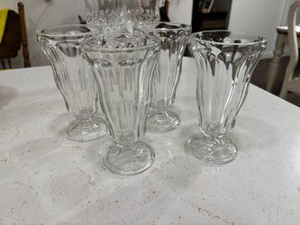 Glass cups for ice cream or shrimp cocktails