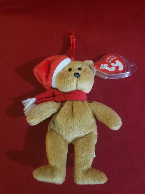 TY Jingle Beanies 1997 Holiday Teddy