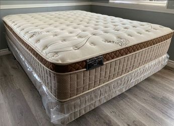 King Organic Cloud Edition Europillow Top 12inch Matres Andboxspring!!