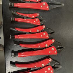 Blue Point  by Snap-On 5 Piece Locking Pliers Set VGP105 made in Spain