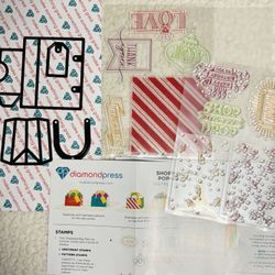LOOK Incredible Shopping Bag Pop-Up Card Set!! Stamps & Die Cuts NAME BRAND