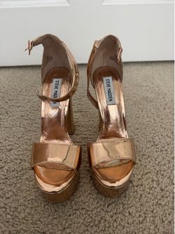 Gold Steve Madden Platform Heels