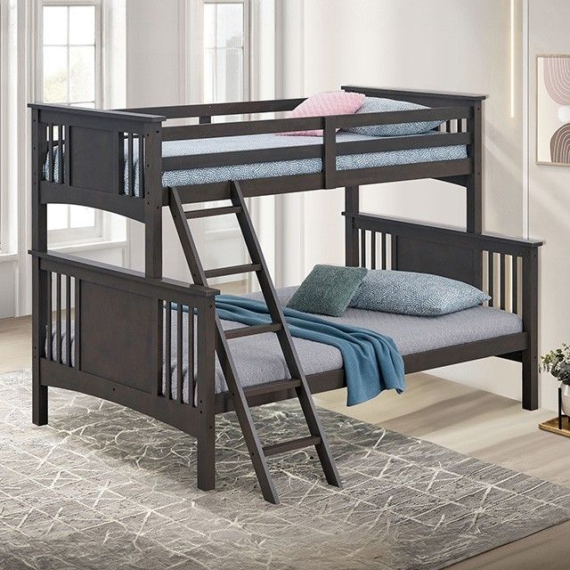 Brand New Grey Twin Over Full Bunk Bed