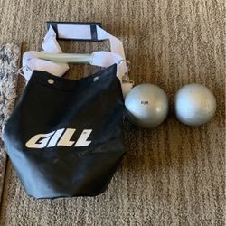 Shot Putt Balls And Caring Bag