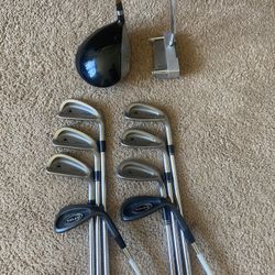 FULL TITLEIST/PING/RENEGAR GOLF SET***PING G10 DRAW DRIVER 10.5 **TITLEIST DCI BLACK IRON SET 5-PW**RENEGAR WEDGES 56 61**MILLED BERYLLIUM PUTTER