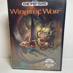 Wings of Wor (Sega Genesis, 1991) Good Shape Authentic Game Cart