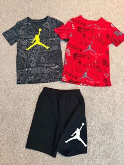 2 Jordan Shirts & Jordan Shorts Boys Large