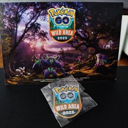 Pokemon Go Wild Area 2025 Limited Edition Exclusive Pin with Postcard