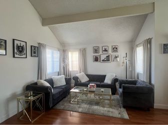 3 Piece Gray Living Room Couch Set – Sofa, Loveseat & Chair