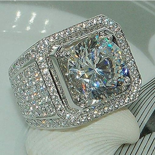 5ct Moissanite Diamond Ring Size 10