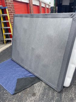 Gray queen box spring