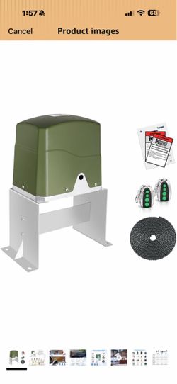 TOPENS CK700 Automatic Sliding Gate Opener Chain Drive Electric Gate Motor for Heavy Driveway Slide Gates Up to 1600 Pounds, Security Gate Operator AC