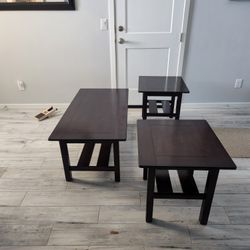 Coffee Table And Matching End Tables 