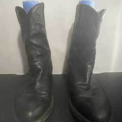 Cuero 'The Austin' Leather Handmade Boots Men’s Size 10.5 D Black Western