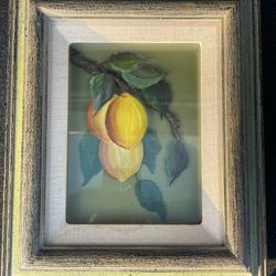 3-D frame lemon picture painting