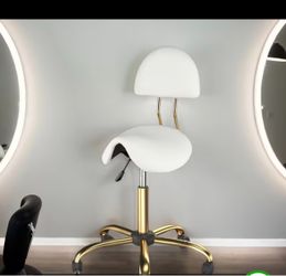 NEW White & Gold Salon Styling Chair ā Professional Beauty Chair