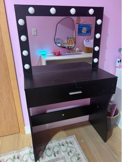 Vanity with mirror