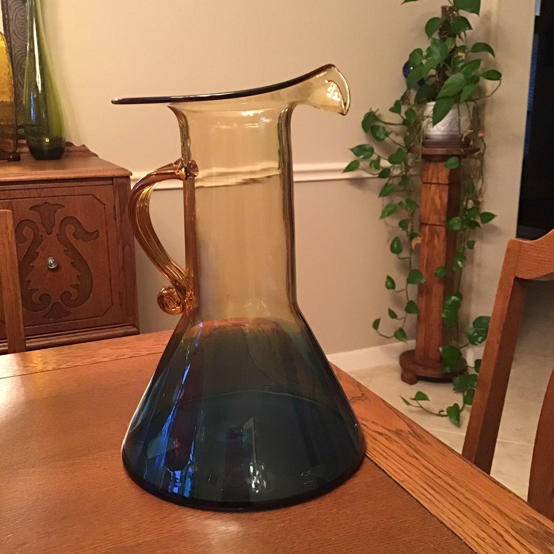 Blenko Consorzio Signed by Richard Blenko 2003 Pitcher Vase