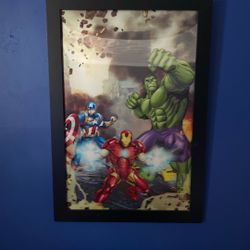 Marvel 3D Art With Frame
