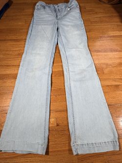 Women’s Light Wash Wide Leg Jeans Size 29 High Rise Relaxed Denim