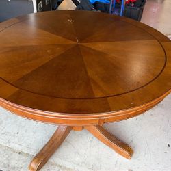 48” Wooden Round Table – Great Condition