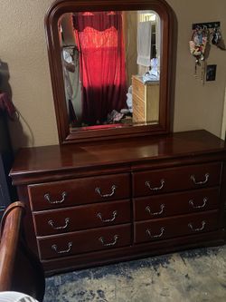Dresser with mirror